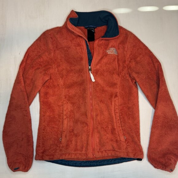 The North Face Osito Fleece Jacket Orange Womens XS Full Zip Preppy - Picture 1 of 16